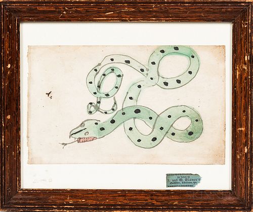 Snake Watercolor Bookplate