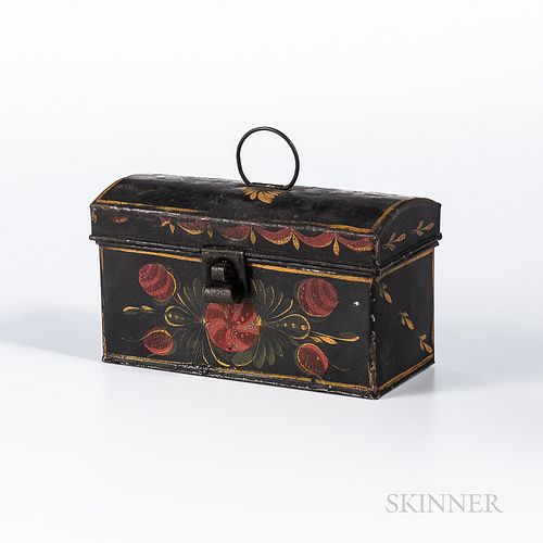 Small Painted Tin Document Box