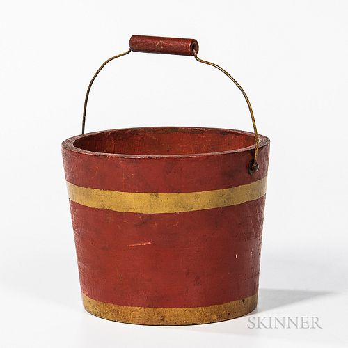 Red- and Yellow-painted Child's Pail