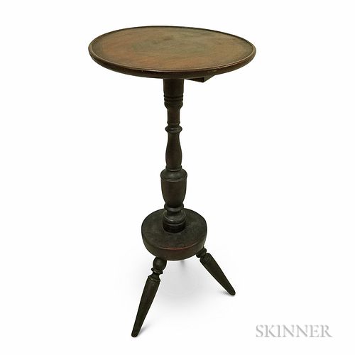 Walnut Dished-top Candlestand