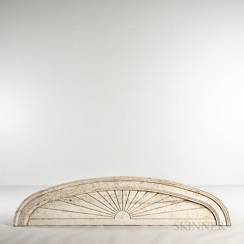 Large White-painted Architectural Fan