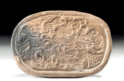 Teotihuacan Pottery Stamp w/ Abstract Lord