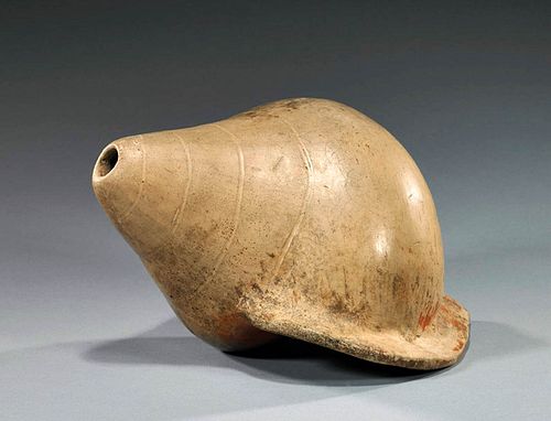 Large Terracotta Conch Shell Trumpet - Ex Museum