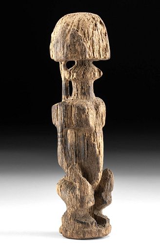 20th C. African Dogon Wood Anthropomorphic Figure