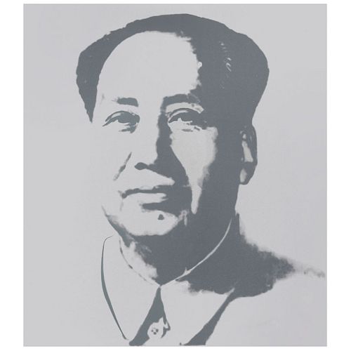 ANDY WARHOL, Mao - Silver, Stamp on back "Fill in your own signature", Serigraphy w/o print number, 33.4 x 29.5" (85 x 75 cm)