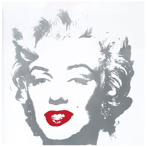 ANDY WARHOL, II.35: Golden Marilyn, Stamp on back "Fill in your own signature", Serigraphy 606 / 2000, 35.4 x 35.4" (90 x 90 cm)