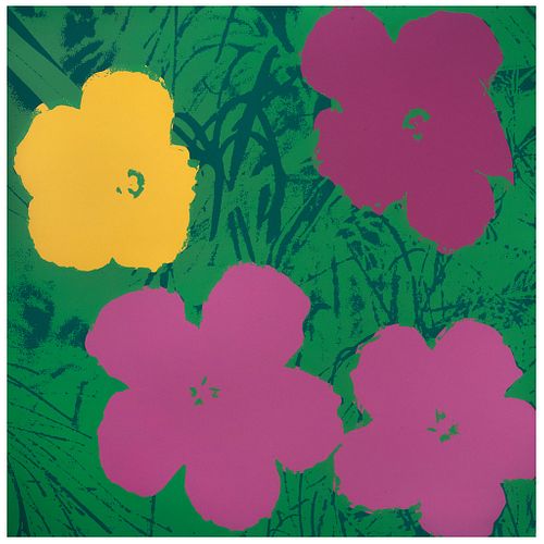 ANDY WARHOL , II.68: Flowers, Stamp on back "Fill in your own signature", Serigraphy w/o print number, 35.9 x 35.9" (91.4 x 91.4 cm)