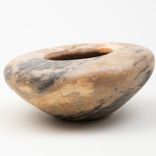 Small Egyptian Gneiss Stone Vessel 