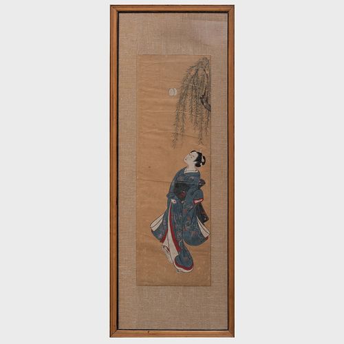 Utagawa Toyokuni (1769-1825): Scroll Painting of a Beauty