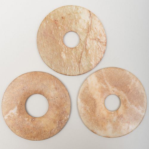 Three Chinese Jade BI Disks