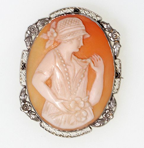 14 kt White Gold Cameo