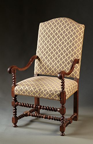 A Charming and Fine Carved Walnut Louis XIII Period Armchair - Courtesy of G. Sergeant, LLC, Connecticut