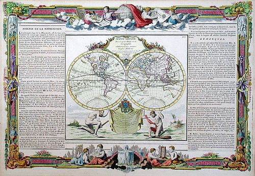 Map of the World in 1766 published by L.C. Desnos - Courtesy of Charles Edwin Puckett, Ohio