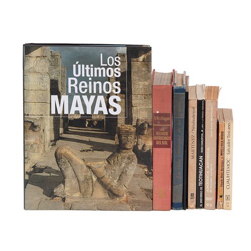 Lote de libros mayas. Varios temas. Diferentes títulos. 9 piezas.
