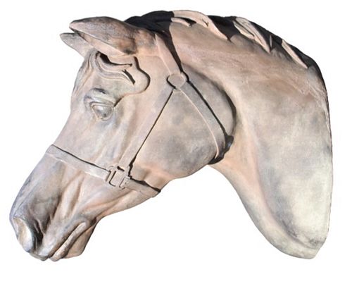 Southwestern Large Horse Bust Sculpture