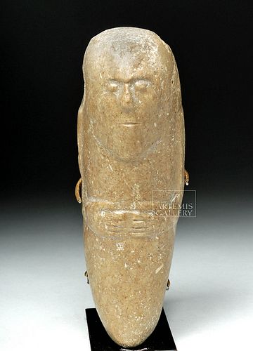 Chorrera Stone Anthropomorphic Idol - Jaguar Tooth