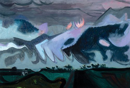 Maurice Freedman (Am. 1904-1985)     -  "Mountain Mist" 1964   -   Oil on canvas