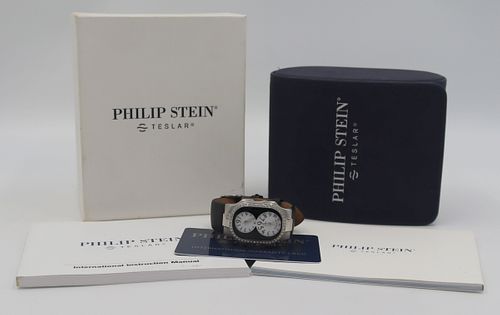 JEWELRY. Philip Stein Teslar Dual Time Watch.