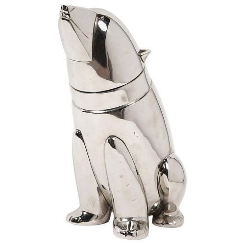 Vintage Silver Plated Cocktail Shaker in the Form of a Polar Bear