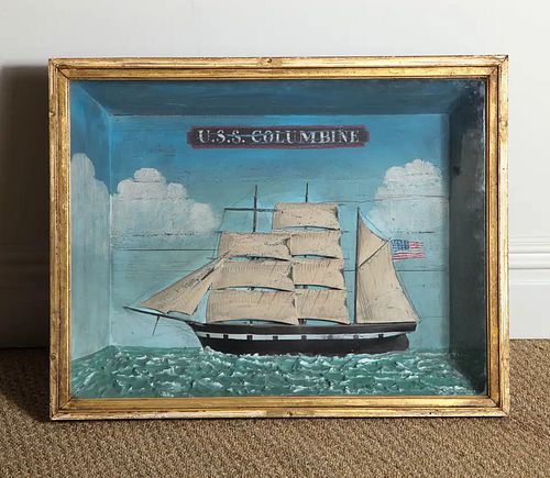 Late 19th Century Naive Sailing Vessel Diorama - Courtesy of Yew Tree House Antiques, New York