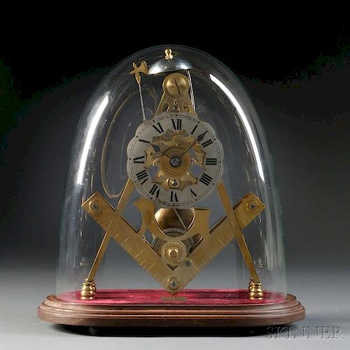 "Masonic" Fusee Skeleton Clock