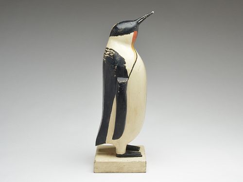 Large standing penguin in the style of Charles Hart, Gloucester, Massachusetts.