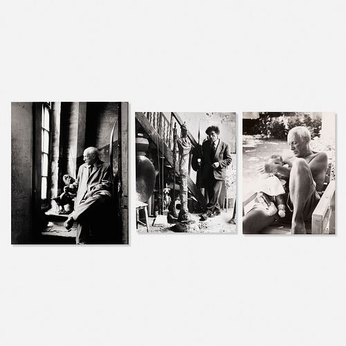 Denise Colomb and Georgette Chadourne, photographs of Pablo Picasso and Alberto Giacometti (three works)