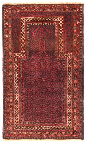 Fine Vintage Afghan Balouch Tribal Rug 3' 0'' x 5' 0''