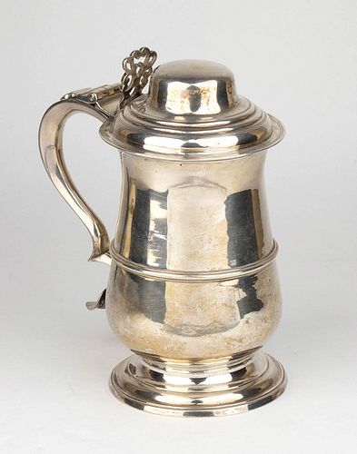 An English sterling silver Georgian tankard - London 1791, Peter & Ann Bateman