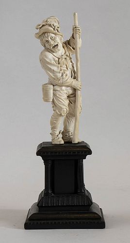 A Flemish ivory carving depicting a male character figure - 19th Century