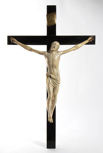 A French ivory crucifix - 19th Century