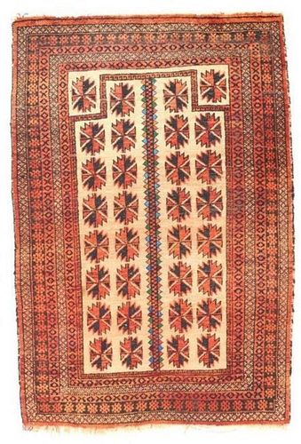 Fine Vintage Afghan Balouch Rug 3'2" x 4'2"