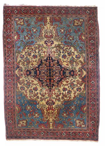 Fine Antique Persian Farahan Saruk 6'6'' x 4'8''