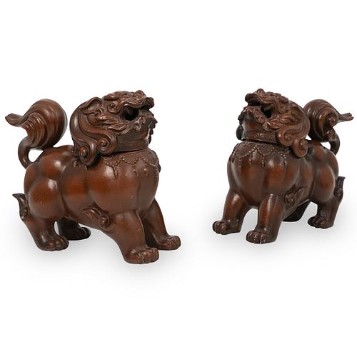 Vintage Chinese Pair Of Foo Dogs