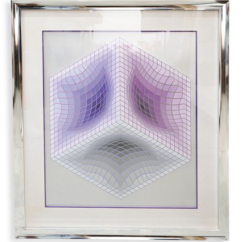 Victor Vasarely (French/Hungarian, 1906-1997) "Trido" Serigraph