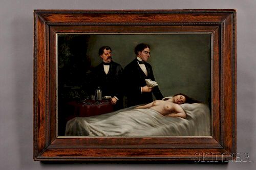 Oil on Canvas of a Mastectomy Surgery