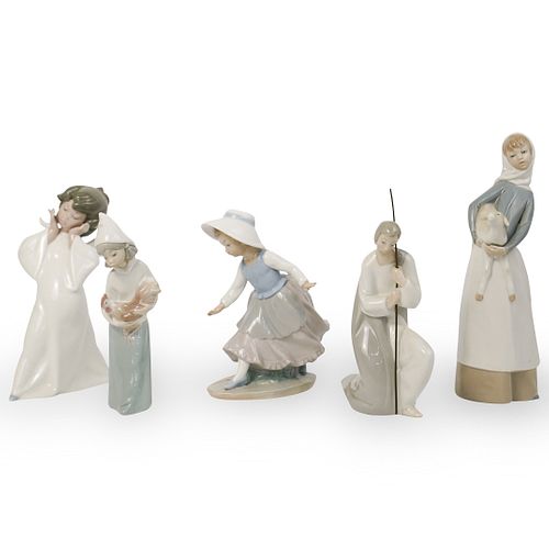 (5 Pc) Lladro Porcelain Figurine Collection