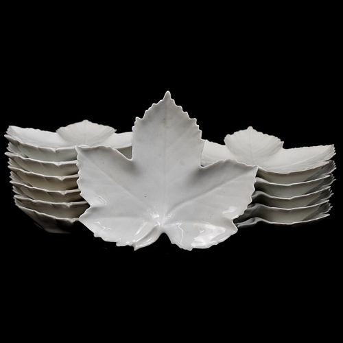 (10 Pc) Limoges Maple Leaf Plates