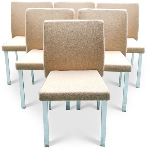 (6 Pc) Lowenstein Modern Tweed Dining Chairs