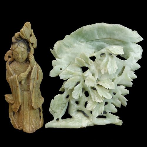 Two (2) Antique Chinese Carved Figurines