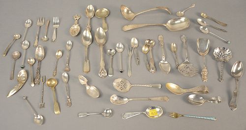 Sterling silver lot of various spoons, 21 t.oz. .