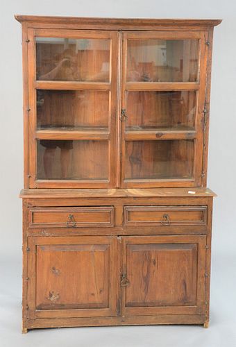 Hutch with raised panels, ht. 71", wd. 45".