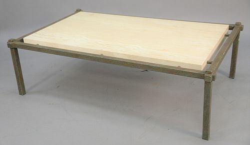 Large contemporary coffee table, ht. 19", top 39" x 62".