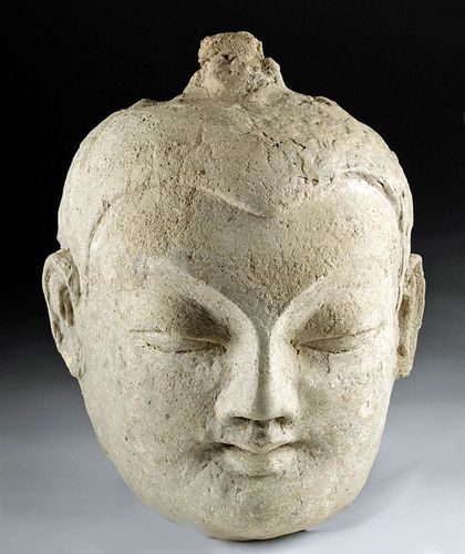 Lifesize Gandharan Stucco Buddha Head