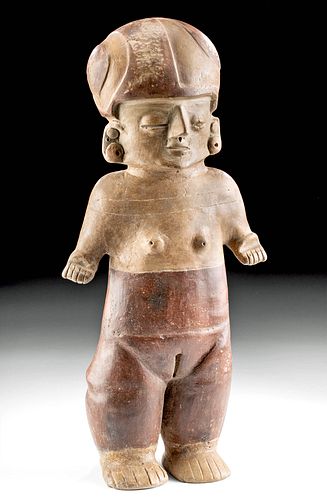 Important Large Chorrera Pottery Standing Female Figure