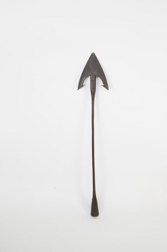 Signed Wrought Iron Double Flue Whaling Harpoon, circa 1830