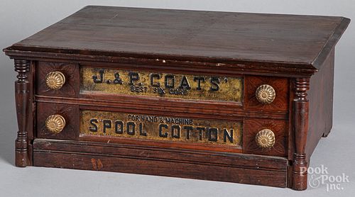 J. & P. Coats spool cabinet, ca. 1900