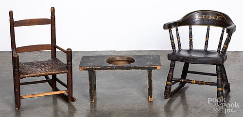 Two child's rocking chairs, 19th c.