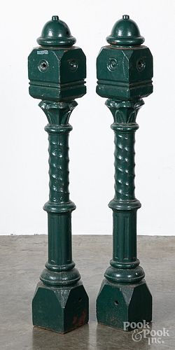 Pair of cast iron hitching posts