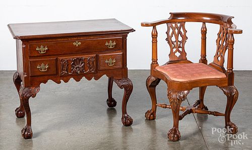 Chippendale style mahogany dressing table